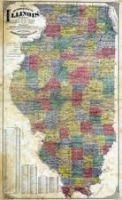 Illinois State Map, Madison County 1873